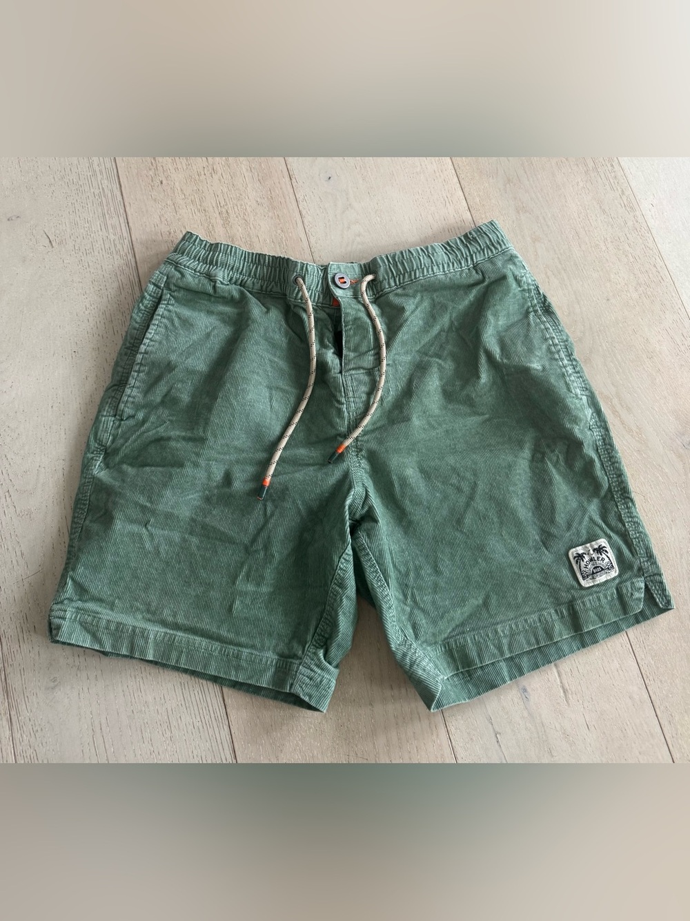 Howler Bros Pressure Drop Cord Shorts Green Corduroy Size 32 Drawstring Outdoor - Picture 4 of 8